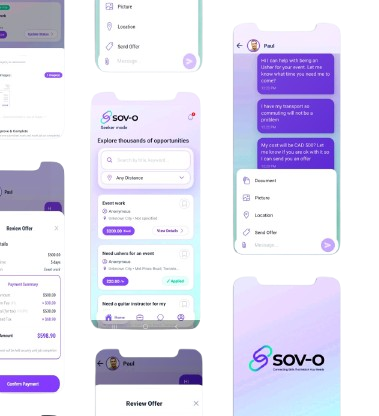 SOV-O app on a phone